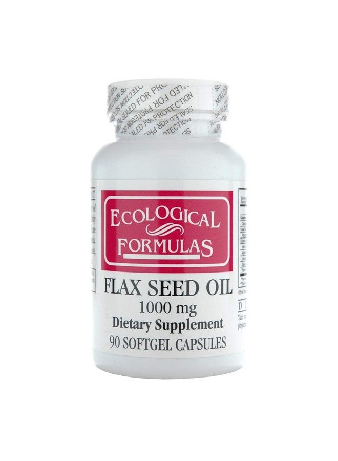 Ecological Formulas Organic Flax Seed Oil 1000 Mg White 90 Count - Image 2