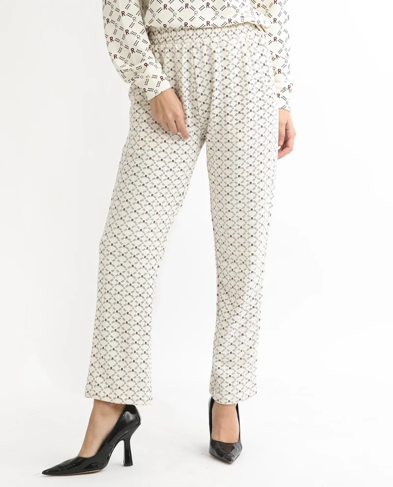Rareism Women's Ankle-Length Straight Fit Trackpants