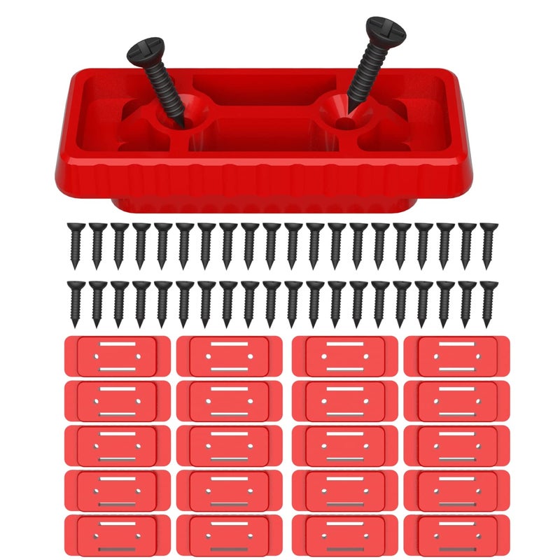 NyVoozy(20pcs-Red Feet Mounting System,Mounting Feet for Milwaukee Packout, Mounting Feet for Milwaukee Packout System - Image 1
