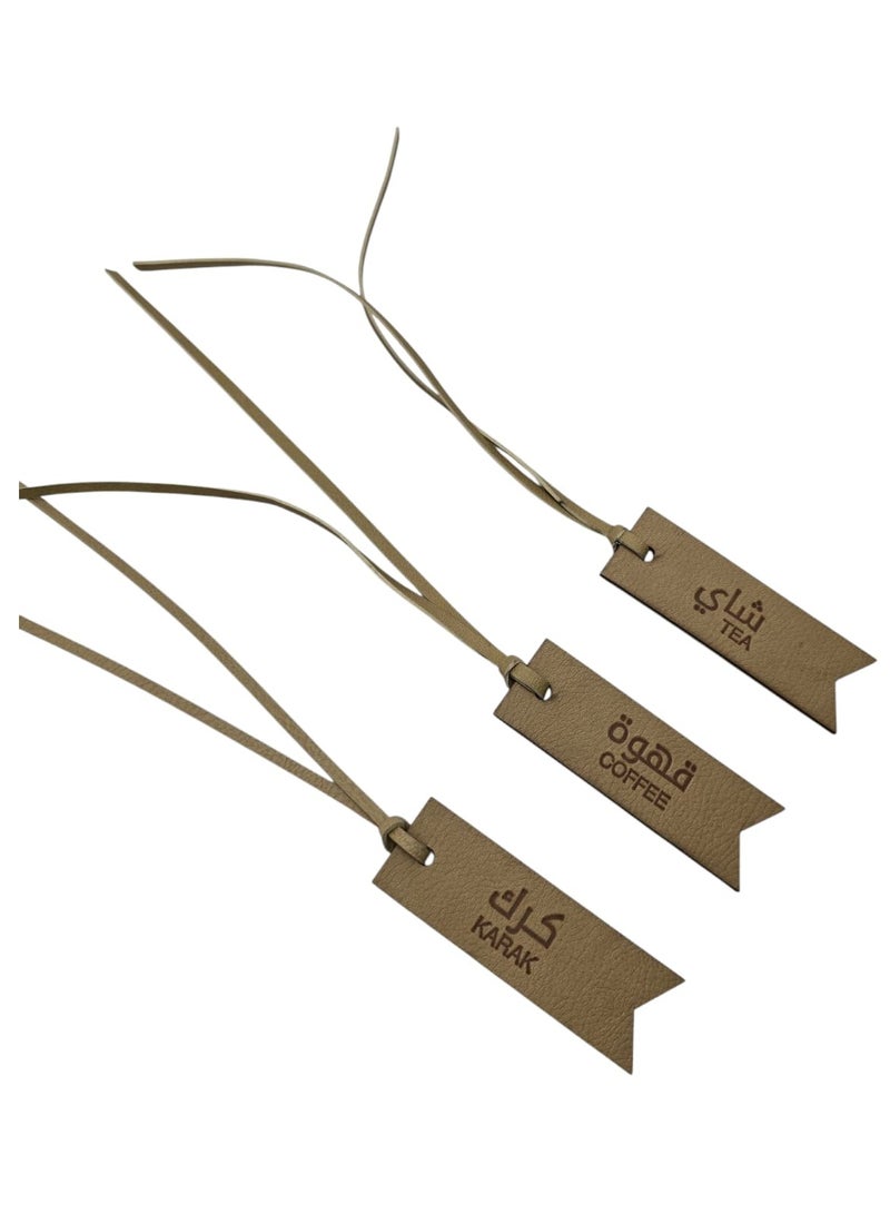 Bayti H.H. Selsela ClassicLabel – Premium Tags for Tea, Coffee & Karak (Beige 3 sets)