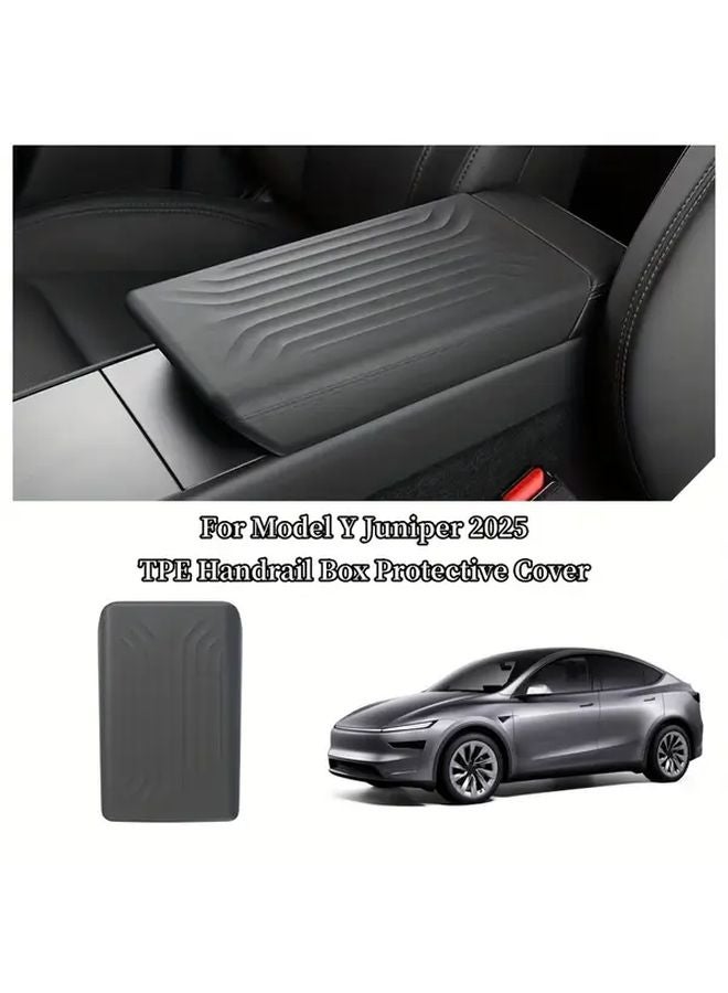 Tesla Model Y Juniper Center Console Armrest Cover TPE Scratch Resistant Textured Surface - Image 2