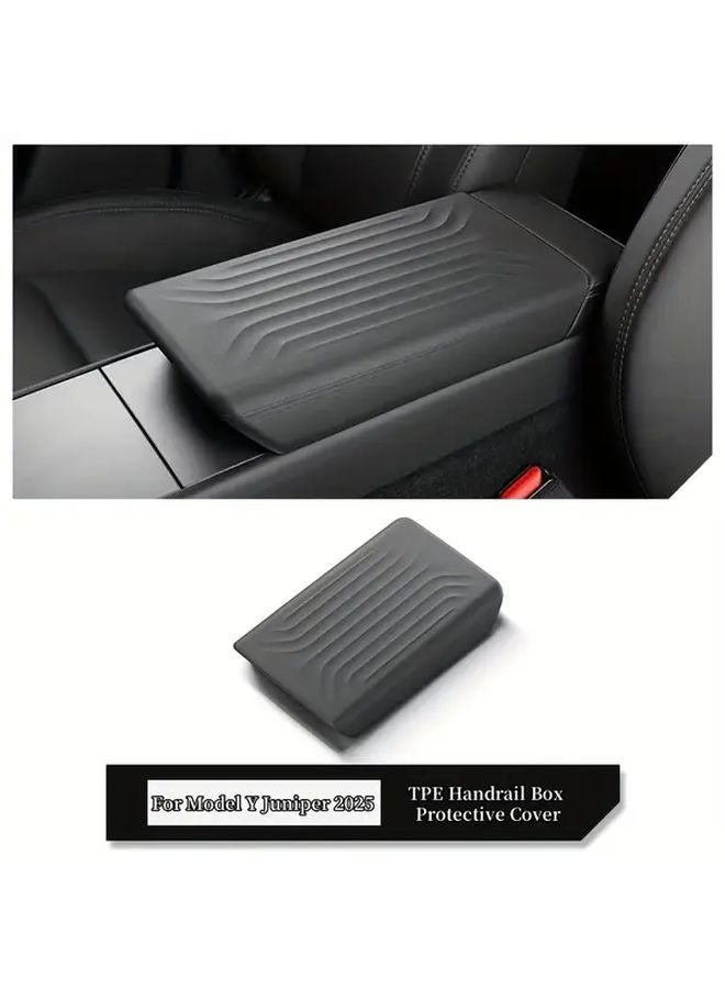 Tesla Model Y Juniper Center Console Armrest Cover TPE Scratch Resistant Textured Surface - Image 1