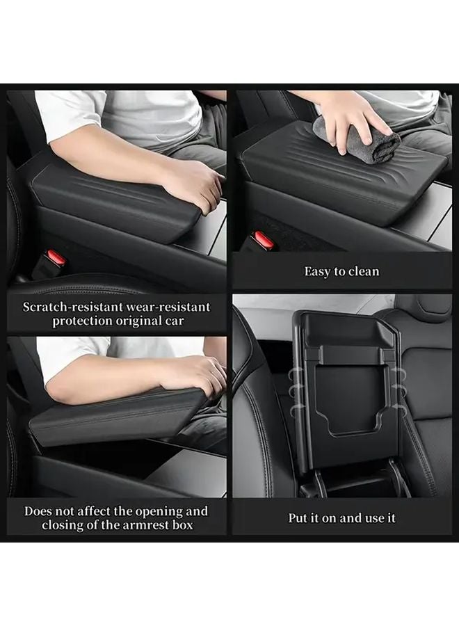Tesla Model Y Juniper Center Console Armrest Cover TPE Scratch Resistant Textured Surface - Image 4
