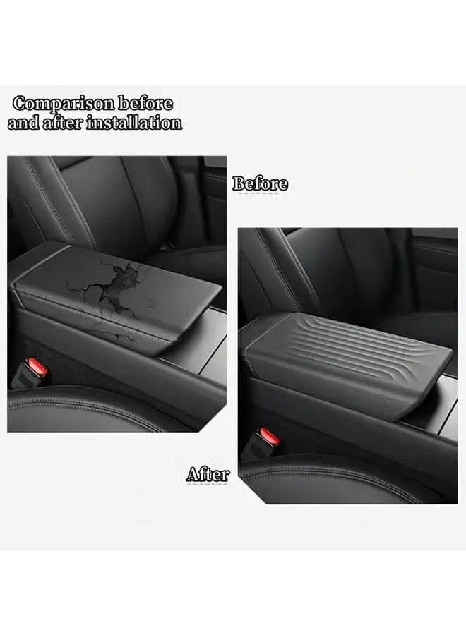 Tesla Model Y Juniper Center Console Armrest Cover TPE Scratch Resistant Textured Surface - Image 5