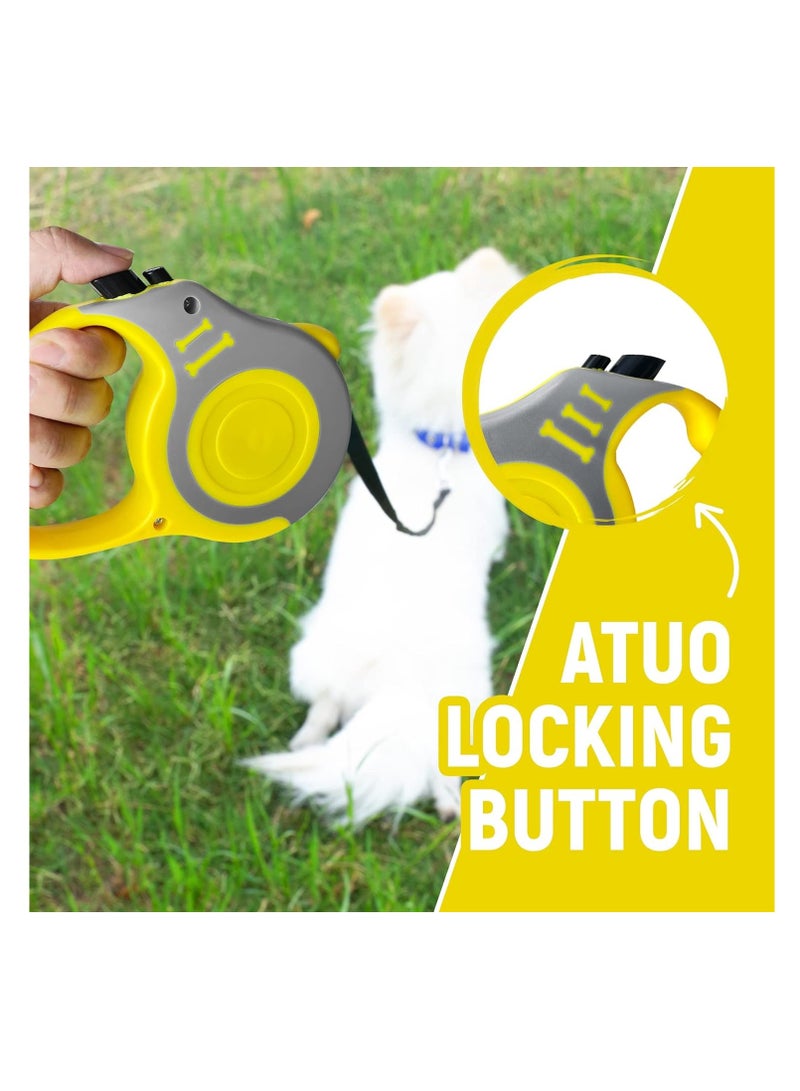 SYOSI Retractable Dog Leash Automatic Telescopic Tractor Dog Tape, Pet Tape 16 FT Durable and Convenient, with Non-Slip Handle, Tangle Free, Pause and Lock, Suitable for Small and Medium-Sized Dogs - Image 3