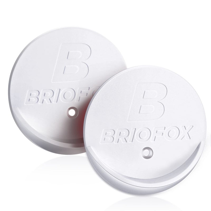 BRIOFOX Shower Curtain Rod Holder 3M Adhesive | Heat Resistant | Waterproof | Max Load 60 lbs Shower Rod Retainer for Wall, 2 Pack, White (Rod Not Included) - Image 1