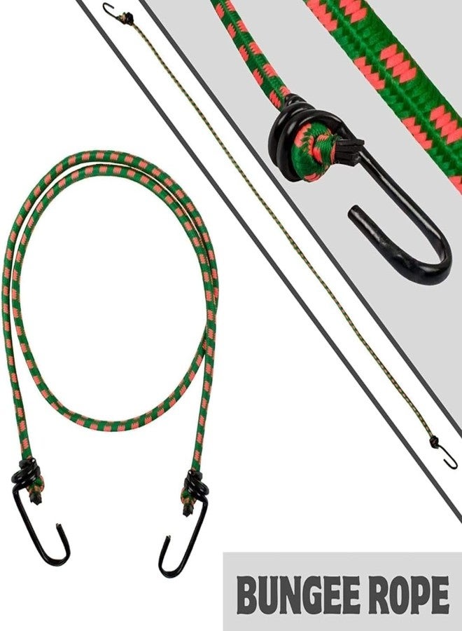 COPY LINE Bungee Rope Set, Stretchable Drying Rope with Hooks, Multicolour (2, Multicolour, 5 ft) - Image 5