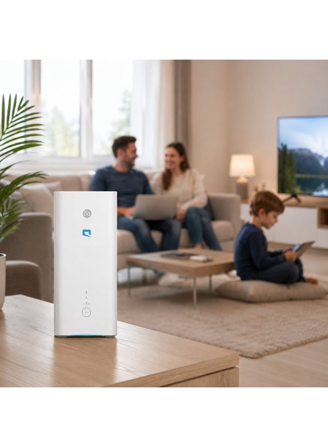 موبايلي Certified Pre-Owned – 5G CPE Pro 3 Router – Wi-Fi 6 AX1800 – Up to 1.8 Gbps Download Speed – Gigabit Ethernet – Mobily Network Only – H138-380 – White white - Image 3