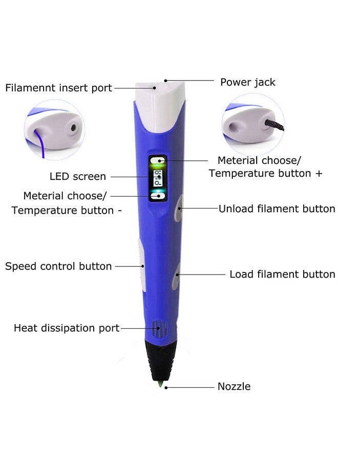 Magicwand 3D Printing Pen with LCD Display【10 Metre Each 10 Filaments EXTRA & 3 Metre Each 3 Filaments】【with ADAPTOR】【Pack of 1】 - Image 4