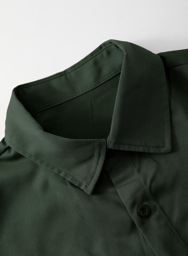 Take Two Men Solid Pocket Detail Long Sleeve Shirt - Image 2