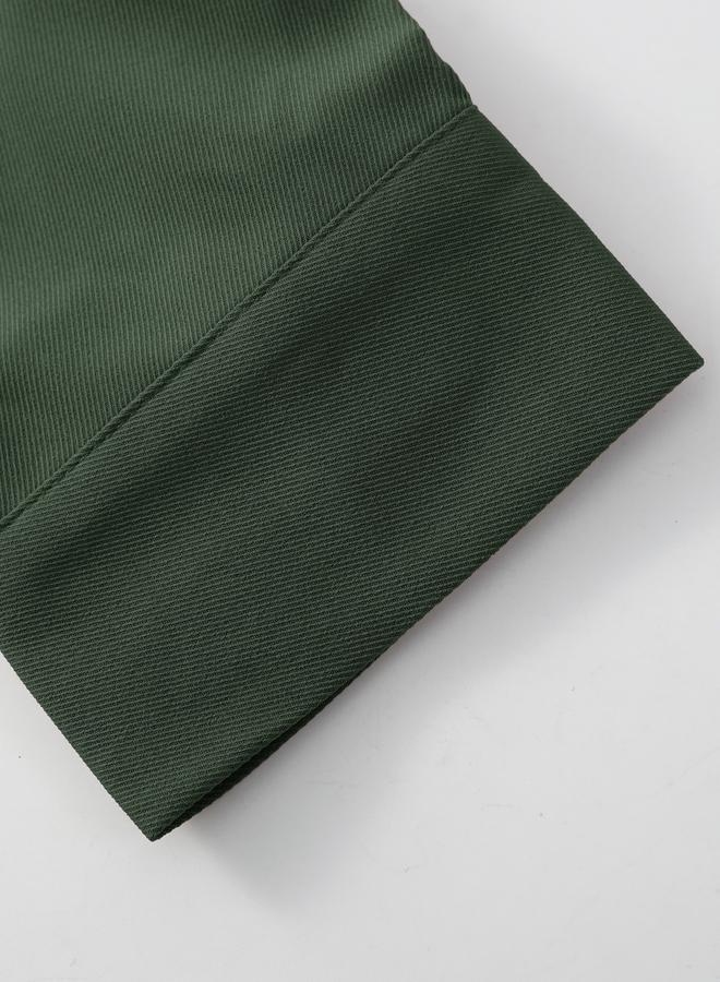 Take Two Men Solid Pocket Detail Long Sleeve Shirt - Image 4