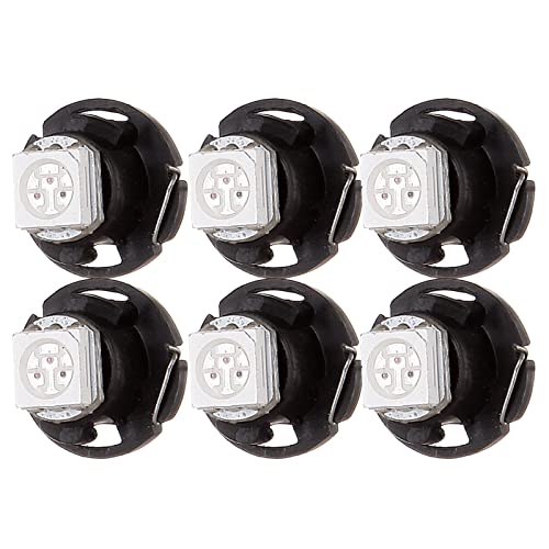 cciyu 6 Pack T4.7 Neo Wedge 5050 Led Replacement fit for A/C Bulbs Lamp Light (red) - Image 1