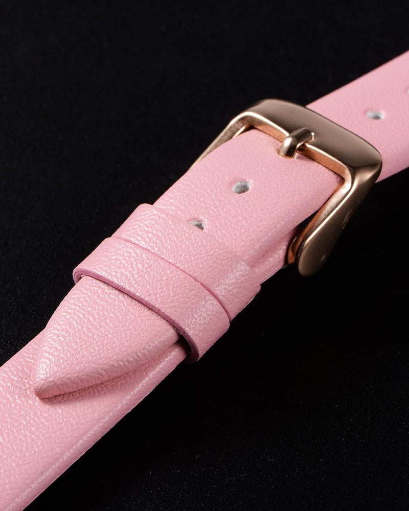 QUARKZMAN Leather Watch Strap Watch Leather Strap Watch Straps Flat Thin Elegant Leather Watch Strap Buckle for Smartwatch Men Women Men Women - Image 4