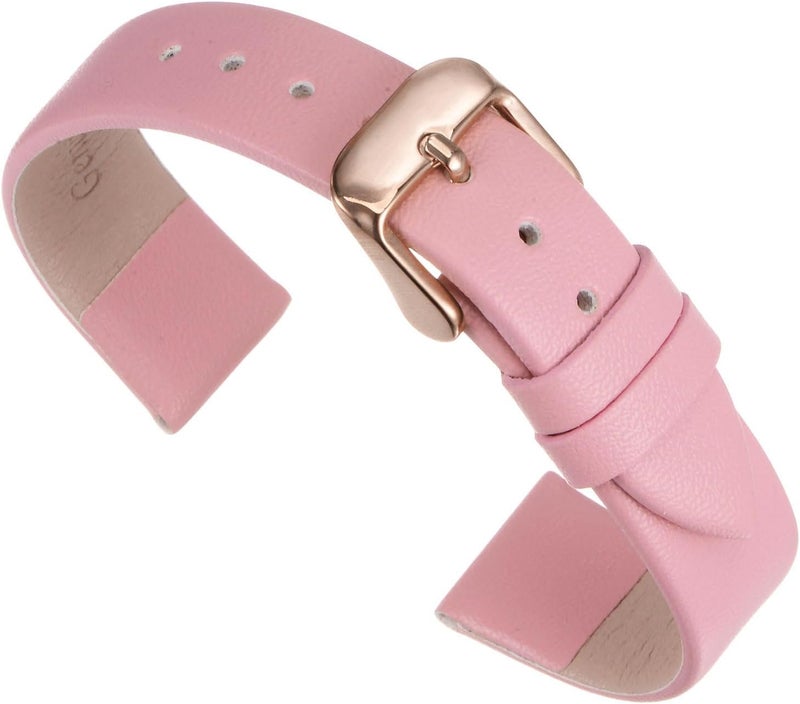 QUARKZMAN Leather Watch Strap Watch Leather Strap Watch Straps Flat Thin Elegant Leather Watch Strap Buckle for Smartwatch Men Women Men Women - Image 1