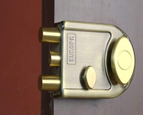 Europa Smart Key Main Door Dead Bolt Cylindrical Key Lock with 3 Bolts (Antique Brass) - Image 4