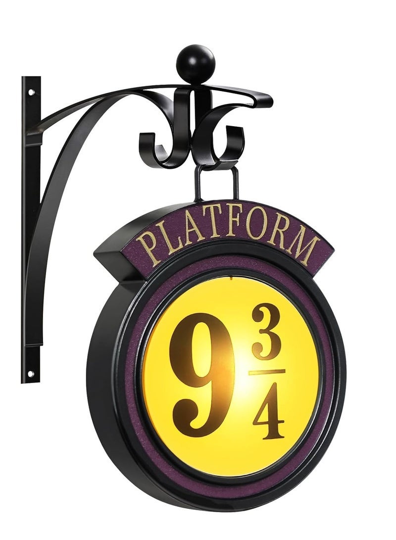 general مصباح حائط زخرفي معلق من هاري بوتر، مصباح ليلي 9 3/4، تحكم عن بعد بسبعة ألوان وستة عشر لونًا، مصباح هاري بوتر مزدوج الجوانب، مصباح مكتب، مصباح ليلي، مصباح طاولة لتزيين المنزل - Image 1