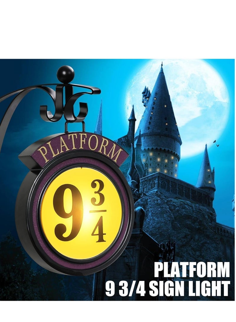 general مصباح حائط زخرفي معلق من هاري بوتر، مصباح ليلي 9 3/4، تحكم عن بعد بسبعة ألوان وستة عشر لونًا، مصباح هاري بوتر مزدوج الجوانب، مصباح مكتب، مصباح ليلي، مصباح طاولة لتزيين المنزل - Image 3