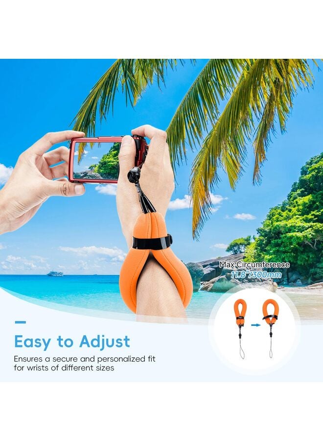 Waterproof Camera Floating Wrist Strap Photographer Gift for Men and Women, Orange, 18cm - Image 2