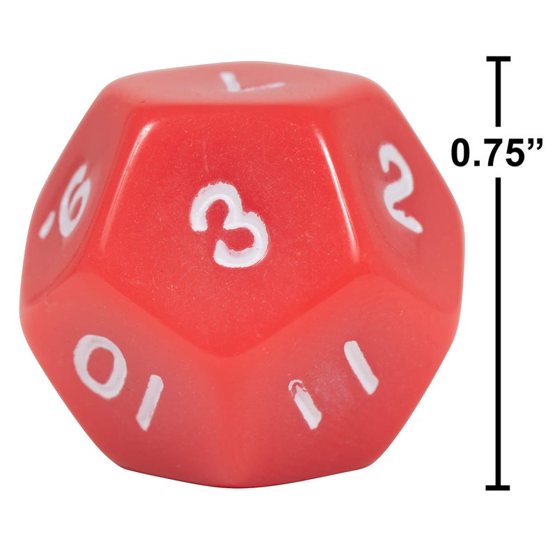 LEARNING ADVANTAGE Polyhedra Dice - 12 Sides - Set of 12 - Hands-on Math Manipulative - Teach Numeracy - Math Games for Kids - Image 5