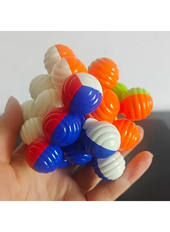 مكعب يوجي 3×3 كرة خرزية بدون ملصقات، ناعم الملمس، أحجية سرعة مبرومة بألوان متداخلة، مناسبة للمبتدئين، ألوان مختلطة، بلاستيك متين، قبضة محسّنة، تصميم كويك جريب للممارسة السريعة. - Image 2