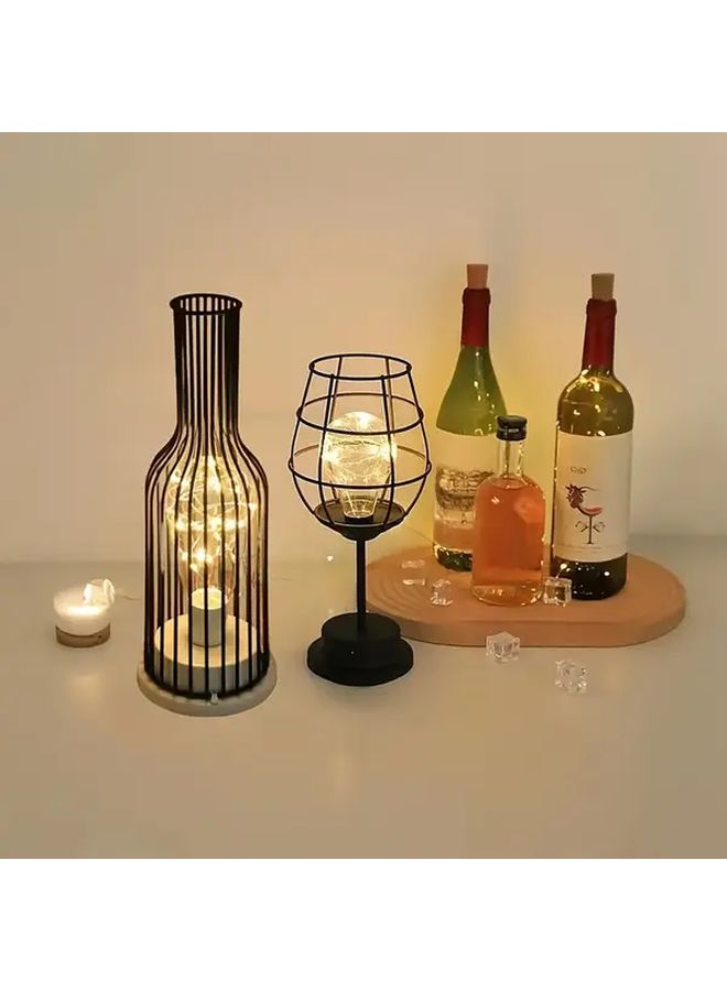 Modern Wine Bottle Lamp Battery Powered Table Light Warm Glow Night Light - Image 5