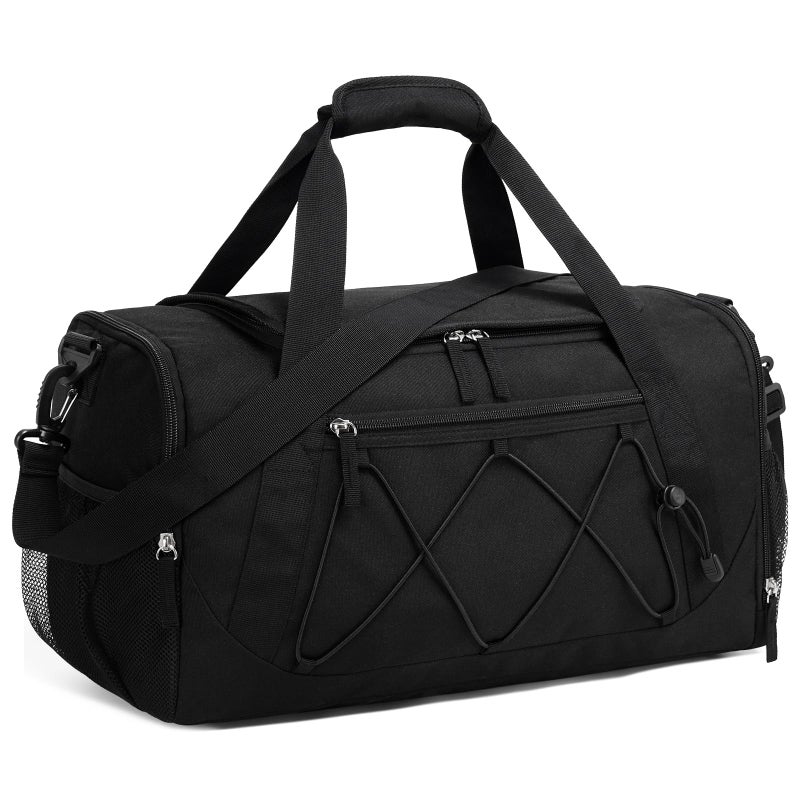 Vorspack Gym Bag for Men 18 Inches Duffle Bag for Travel Duffel Bag with Shoe Compartment Lightweight Travel Bag for Gym Sports Overnight Weekender Black - Image 2