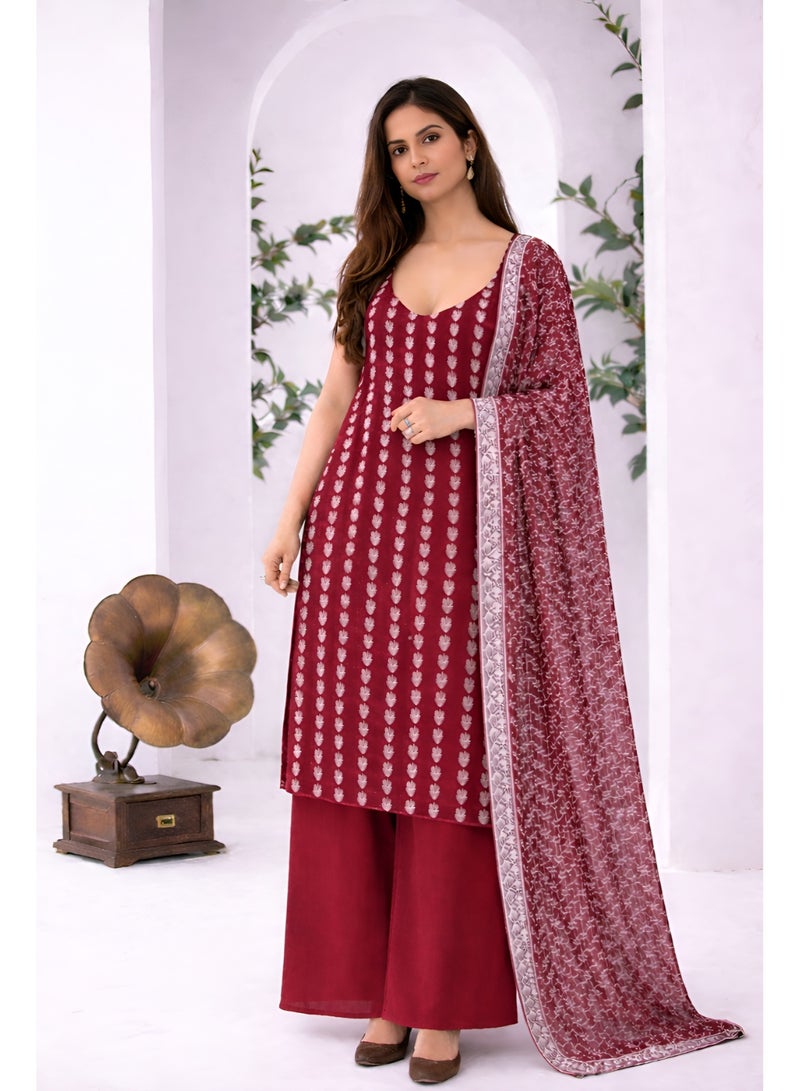 Mehroon Bela Set