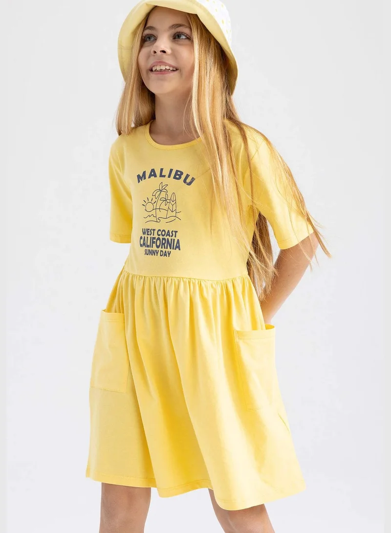 DeFacto Girl Short Sleeve Knitted Dress