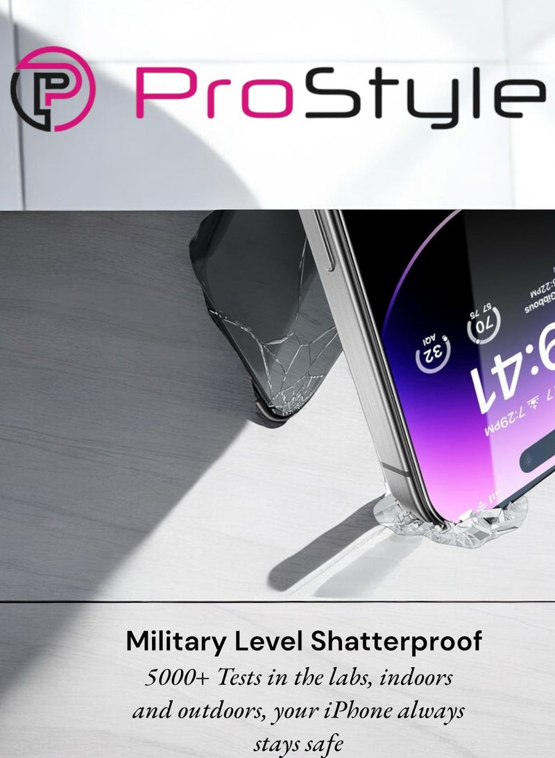 Prostyle iPhone 14 Pro Max Tempered Glass Screen Protector – 9H Hardness, Crystal Clear, Bubble-Free, Anti-Scratch & Anti-Fingerprint - Image 3