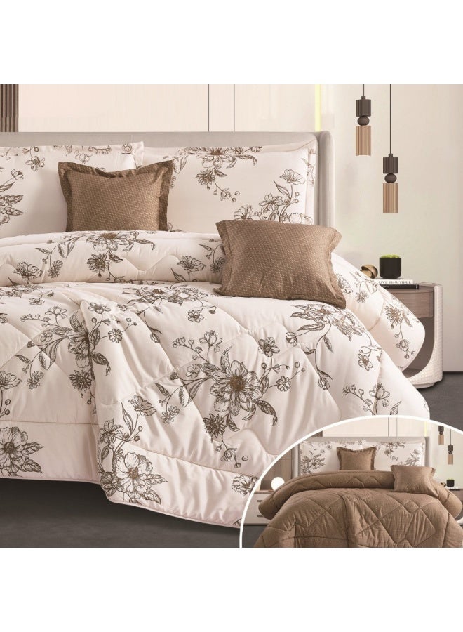 SMART HOME Luxury Hotel Bedding Set – 4-Piece Duvet Cover Set – Bedding Set Includes: Duvet Cover with Filling, Fitted Sheet, 1 Pillowcase, and 1 Square Cushion Cover – Soft and Comfortable Sleeping Set – Duvet Cover Size: 230X170 cm - Image 3