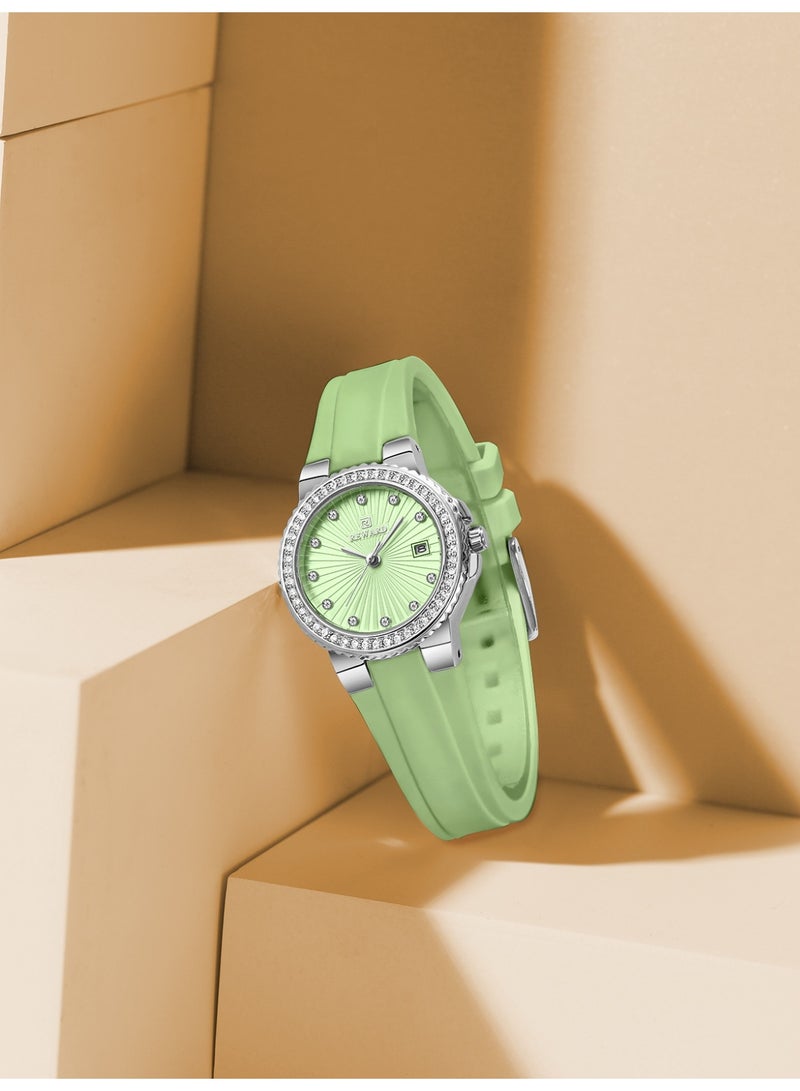 REWARD RD231780 GRN Modern Classic Quartz Analog Warm Olive Green For You - Image 1
