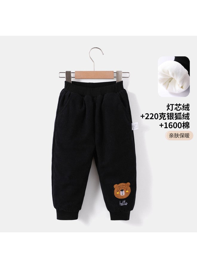 Boys' Winter Cotton Pants Children's Casual Versatile Trousers - Image 3