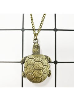 NIBEMINENT Vintage Metal Turtle-Shaped Analog Pocket Watch Unisex Casual Style 