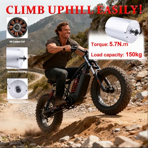 Chokayaky 36V Motor Kit 1000W Electric Brushless DC Motor Kit 5.7N.M Go Kart Electric Motor 3100RPM Electric Dirt Bike Motor No Bracket BLDC Motor for Electric Scooter Ebike Controller Ebike Throttle with Key - Image 3