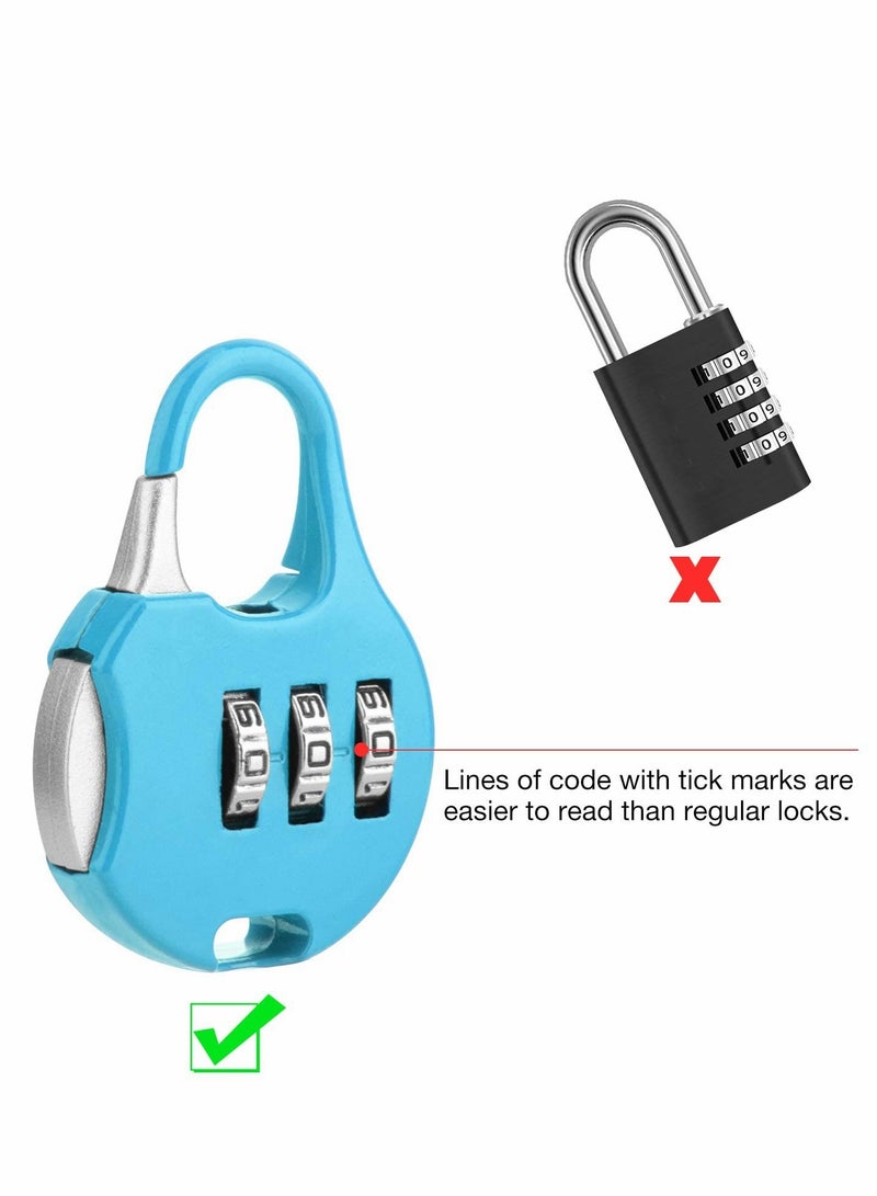 Excefore Luggage Lock Padlock Combination School Gym Locker Adjustable 3 Digit - Image 2