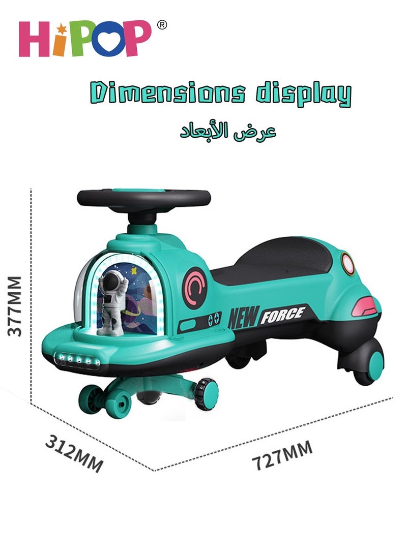 هيبوب - سيارة ركوب للأطفال، سيارة أرجوحة سحرية للأطفال، سيارة موسيقى وملفوفة خفيفة، صامتة ومضادة للانقلاب، ركوب مع الوالدين، لعبة ركوب للأطفال - Image 1