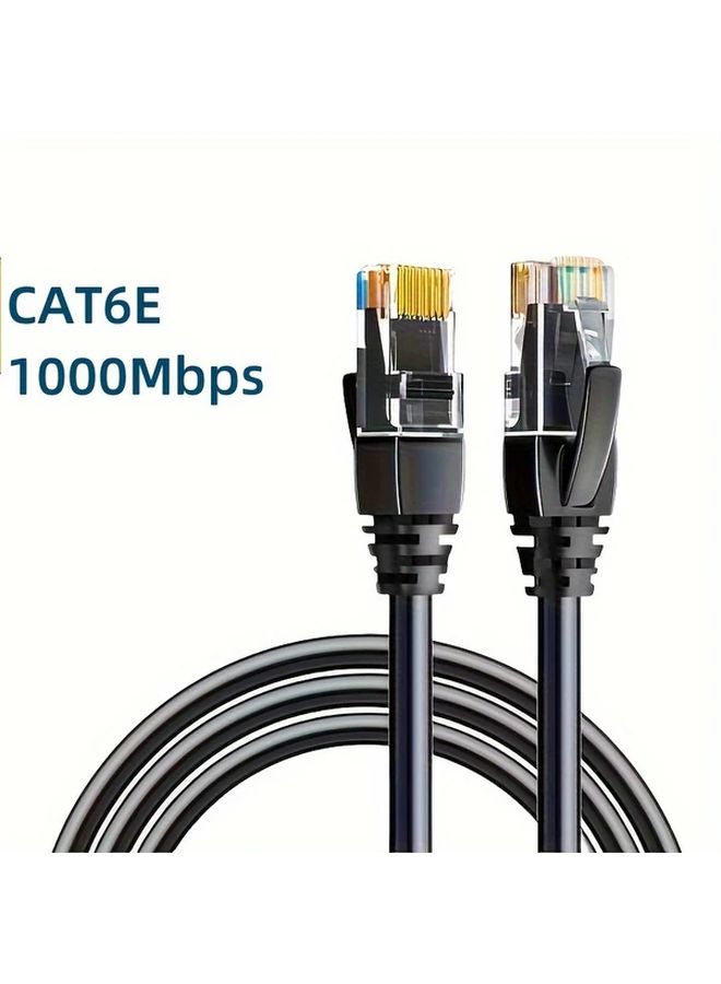 كابل إيثرنت من الفئة 6 بطول 164 قدمًا، أسود، RJ45 للنحاس النقي للشبكة المحلية جيجابت - Image 1