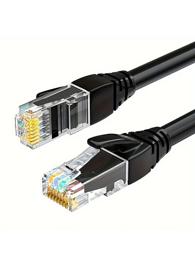 كابل إيثرنت من الفئة 6 بطول 164 قدمًا، أسود، RJ45 للنحاس النقي للشبكة المحلية جيجابت - Image 3