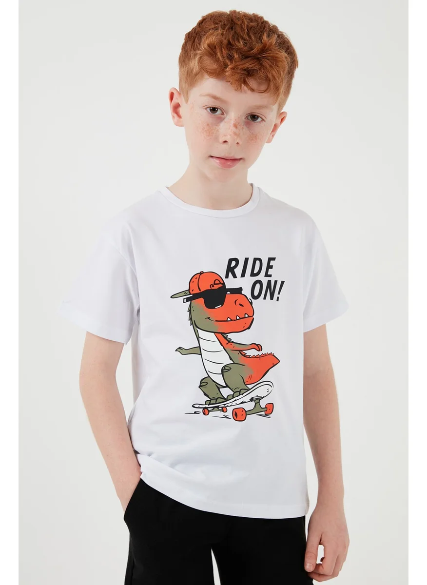 Lela Cotton Regular Fit Crew Neck Top and Bottom Set with Shorts Boy's Suit 6212014
