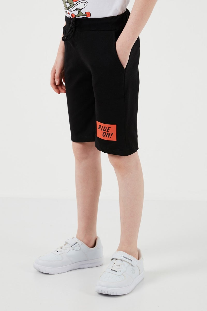Lela Cotton Regular Fit Crew Neck Top and Bottom Set with Shorts Boy's Suit 6212014 - Image 4