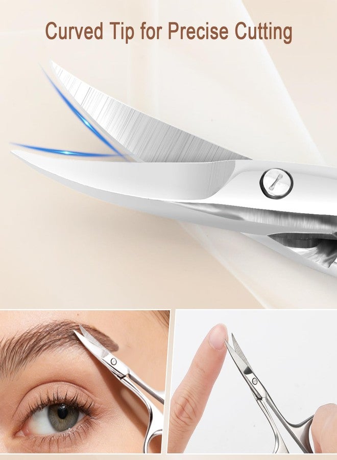 Hdama Small Scissors for Grooming, Eyebrow Scissors for Women Men, Professional Mini Trimming Scissors for Mustache, Beard, Nose Hair and Facial Hair - Image 2