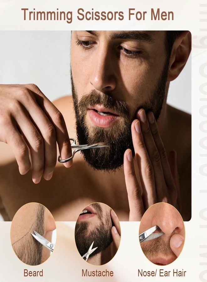 Hdama Small Scissors for Grooming, Eyebrow Scissors for Women Men, Professional Mini Trimming Scissors for Mustache, Beard, Nose Hair and Facial Hair - Image 4