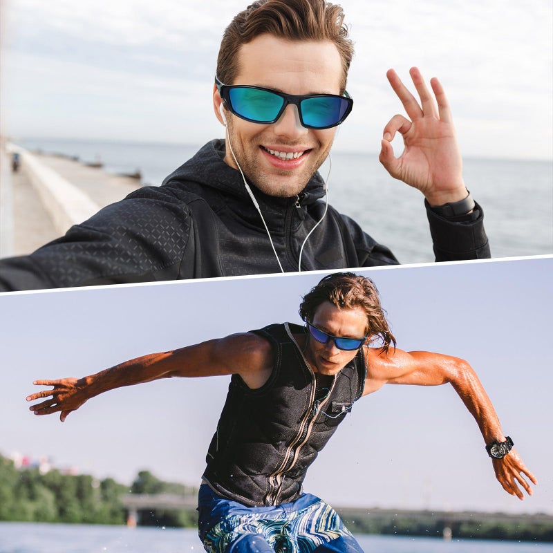 TOODOO 4 Pairs Men Polarized Sunglasses with UV Protection Driving Glasses Sports for Sport Outdoor Activities (Adorable Color) - Image 4