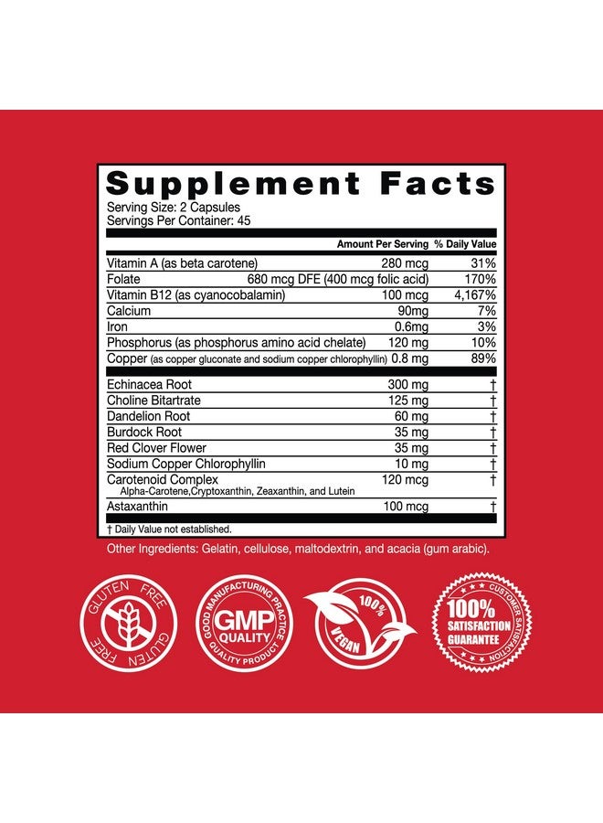 Health Plus Blood Cleanse - Dietary Supplement - Gluten Free, Natural Herbal ingredients (90 Capsules, 45 Servings) - Image 5