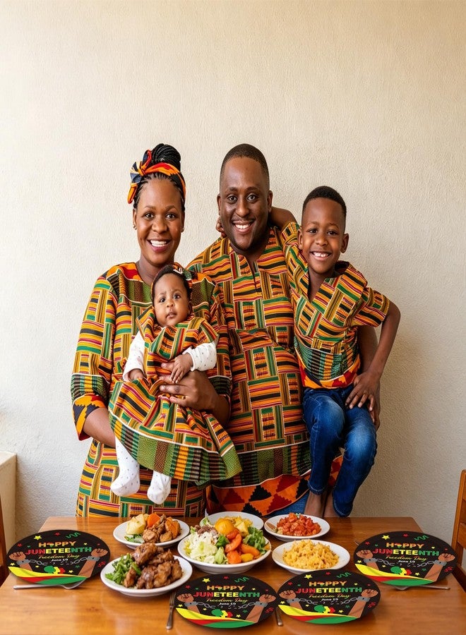 BOKFJBP مجموعة BOKFJBP من 50 قطعة من أطباق يوم التحرير (Juneteenth) - زينة يوم التحرير (Juneteenth) - أطباق ورقية للاستخدام مرة واحدة، مخصصة ليوم الحرية الأفريقي الأمريكي الأفريقي (Juneteenth) لعام 1865، الموافق 19 يونيو، شهر التاريخ الأفريقي الأسود - Image 5