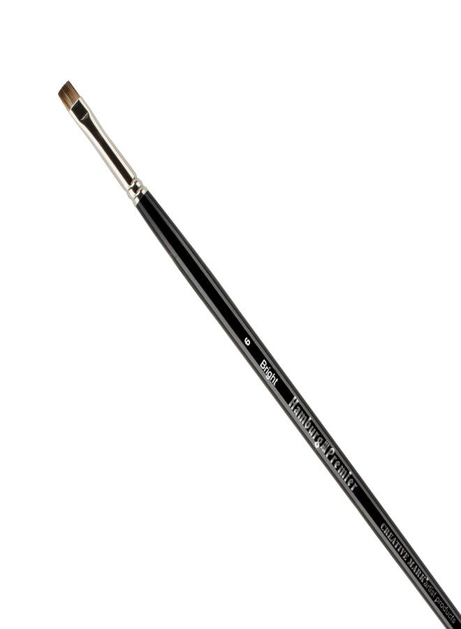 Creative Mark Hamburg Premiere Professional Oil Painting Brushes - Bright #6 Oil Paint Brush - Handmade in Germany, Natural & Synthetic Hair Blend, Long Triple-Lacquered Birch Handle - Image 1