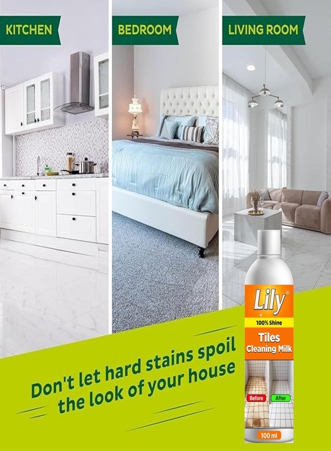 SHOPING NOW 3 Pcs Lily Ceramic Cleaning Milk Liquid, Floor Cleaner 100ml, Professional Tile and Surface Cleaner, 100% Shine Formula for Kitchen, Bathroom, Living Room (Pack of 3) - Image 4