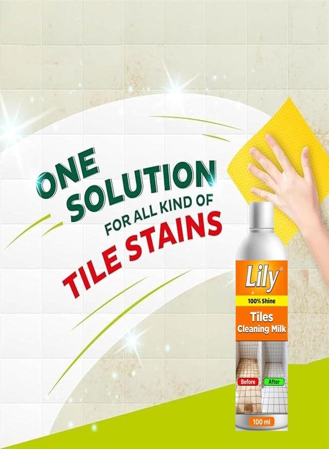SHOPING NOW 3 Pcs Lily Ceramic Cleaning Milk Liquid, Floor Cleaner 100ml, Professional Tile and Surface Cleaner, 100% Shine Formula for Kitchen, Bathroom, Living Room (Pack of 3) - Image 3