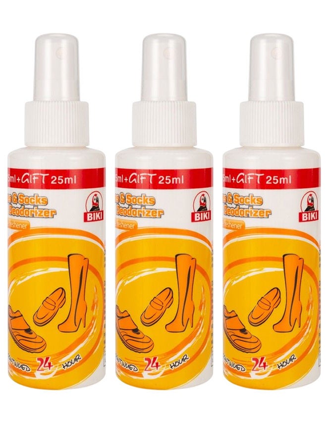 بيكي بخاخ مزيل العرق للأحذية والجوارب 3 × 75 مل - Image 1