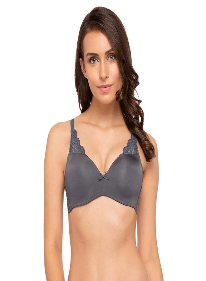 Triumph Triumph Full Cup Padded Non Wired Bra with Lace Detail(110I492 PN_Dolphin Gray_34C)